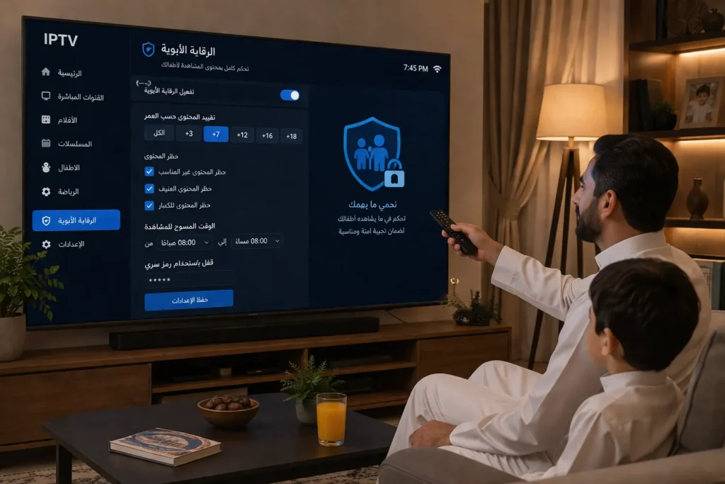 إعداد الرقابة الأبوية على تطبيق IPTV لحماية الأطفال
